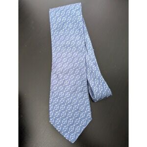 Ike Behar New York Purple Jacquard Geometric Tie Necktie USA Made Silk 60"